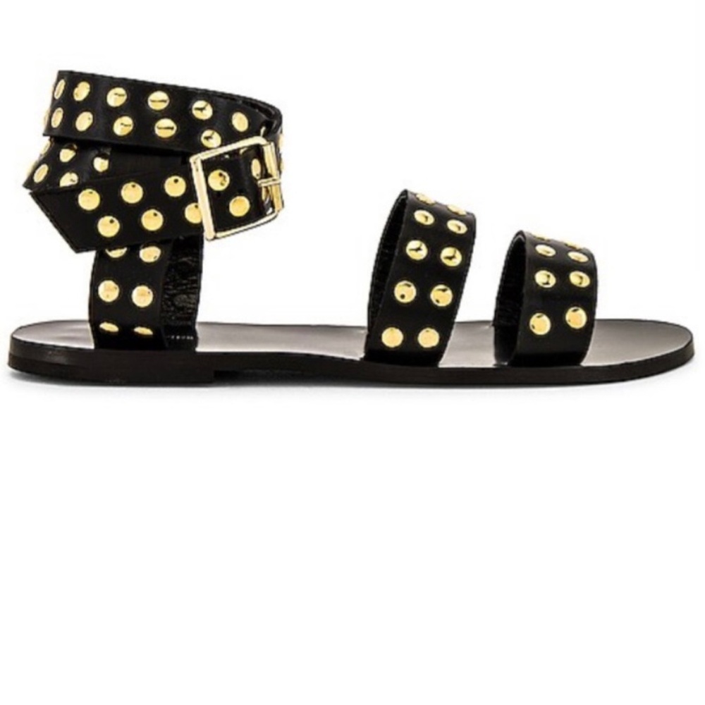 Size 38 new Anine Bing gold studded gladiator sandal